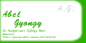 abel gyongy business card