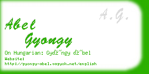 abel gyongy business card